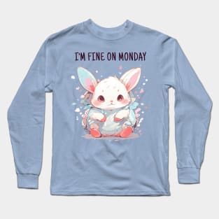Fine monday rabbit Long Sleeve T-Shirt